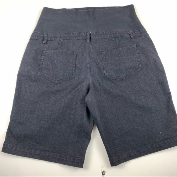 Thyme Maternity Charcoal Denim Shorts with pockets - Picture 8 of 8